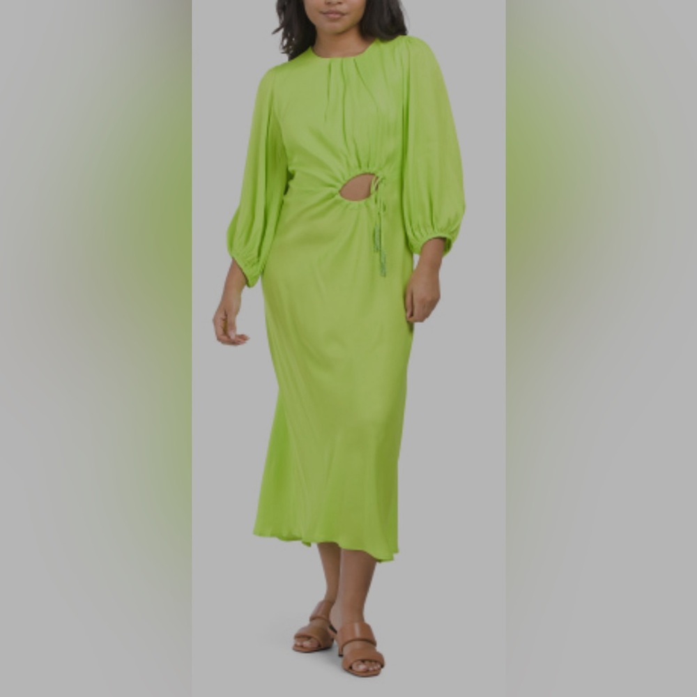 NWOT Farm Rio Front Circle Cut Out Midi Dress in Green Lyst